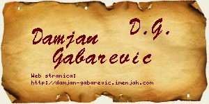 Damjan Gabarević vizit kartica